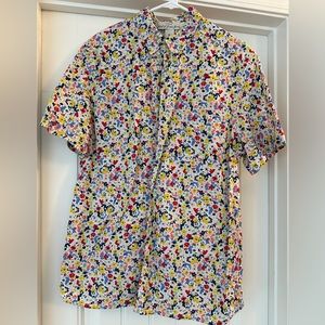 H&M Men’s Floral Button Up Shirt Size Large
